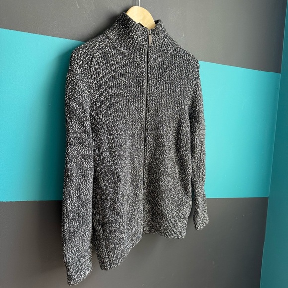 Everlane Black Ribbed Cardigan 100% wool - Picture 4 of 15